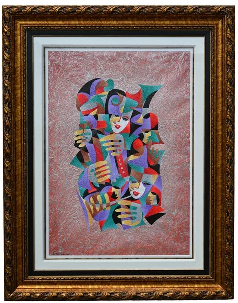 Anatole Krasnyansky, Regal Spectacle, Acrylic on Paper