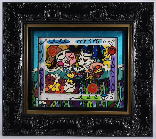 Romero Britto, Couple in the Surf XI, print (other)