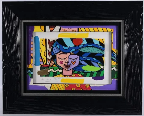 Romero Britto, Girl in the Wind, print (other)