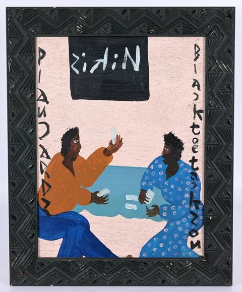 Black Joe Jackson, Plan Cardz, Oil on Board