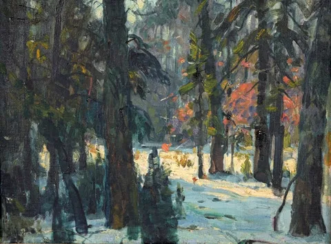 John F. Carlson, Forest Nooks, Oil on board