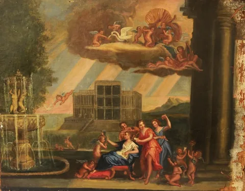 Francesco Albani, The Toilet Of Venus, Oil on Canvas