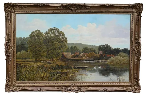 William Herbert Allen, Streatley on Thames, Oil on Canvas