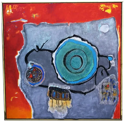 Enrico Donati, Avant-Hier, 1990, Oil and Sand on Canvas