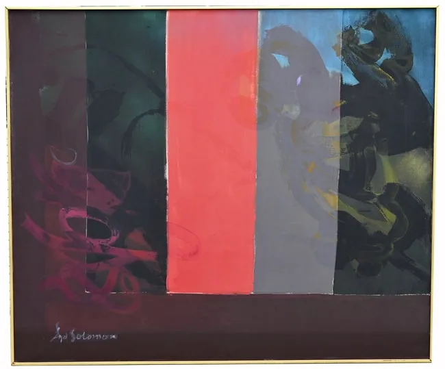 Banner Majorca by Syd Solomon, oil on canvas, sold Sep 2026