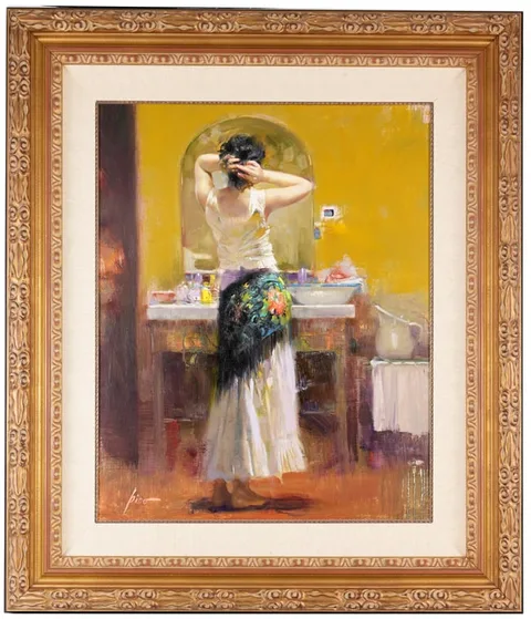 Pino Daeni, Venetian Starlet, Oil on Canvas