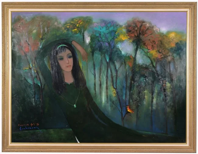 Dinh Cuong, Virginia Fall, Oil on Canvas