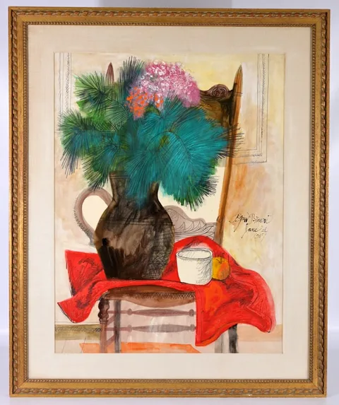 Byron Browne, Untitled, Oil, Gouache