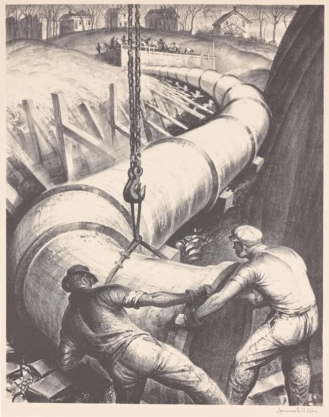 S-Curve by James  Allen, 1937, Lithograph, sold Sep 2026