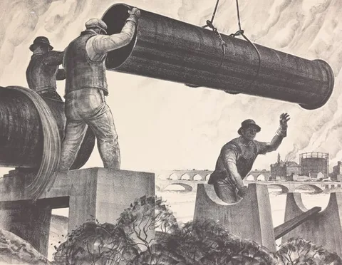 James  Allen, The Aquaduct, Lithograph