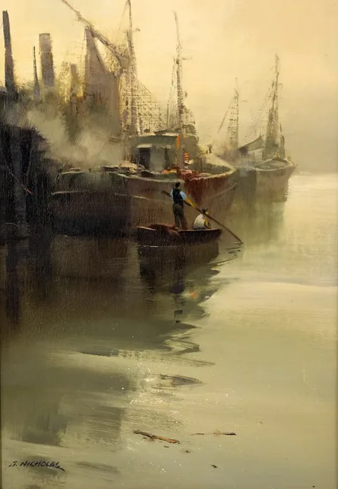 Tom Nicholas, Untitled, Oil on Board