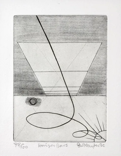 Stanley William Hayter, Horizon Bars, 1932, Etching