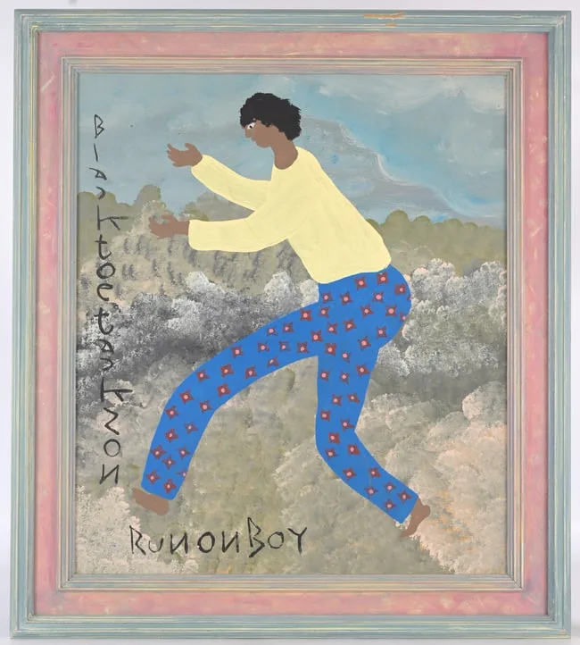 Runon Boy by Black Joe Jackson, Oil on Board, sold Sep 2026