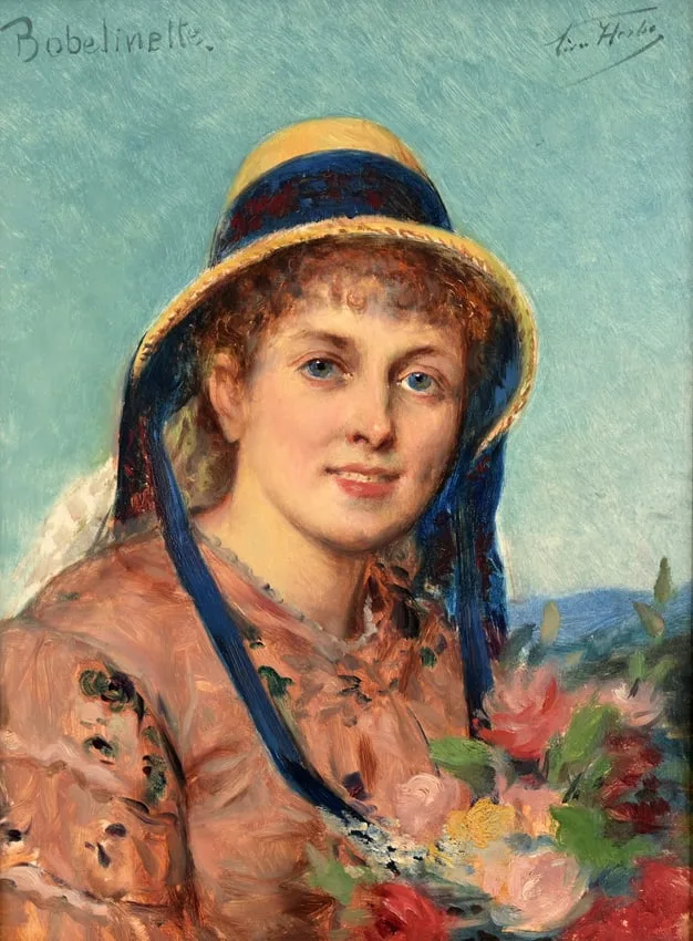 Bobelinette by Léon Herbo, Oil on Wood, offered Sep 2026