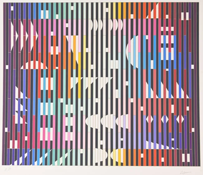 Sparkling Night Rainbow by Yaacov Agam, 1981, Serigraph, sold Sep 2026