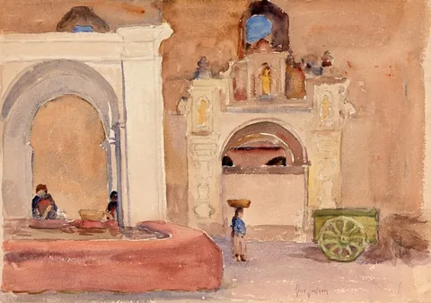 Alice Judson, Santa Clara - Antigua, Watercolor on Paper