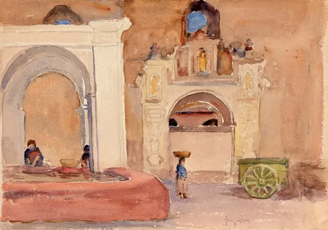 Alice Judson, Santa Clara - Antigua, Watercolor on Paper