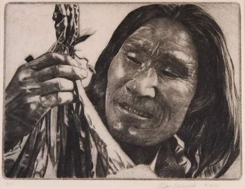 Gilbert Schoenbrod, Untitled, Drypoint