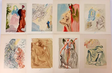 Salvador Dalí, Untitled, Color Woodcuts