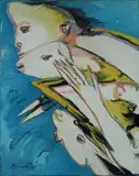 Remo Brindisi, Pastorale, oil on canvas