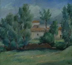 Paesaggio con case by Silvio Pucci, offered Apr 2019