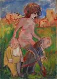 Donna a cavalluccio by Mino Maccari, cm., offered Apr 2019