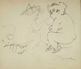 Figure by Mino Maccari, cm 14x17, offered Apr 2019