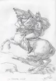 Giuseppe Veneziano, Il Cavaliere Oscuro, 2015, cm.