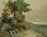 Gino Romiti, Strada di campagna con contadine e gregge