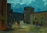 Livorno vecchia al chiaro di luna by Renato Natali, cm., offered Apr 2019