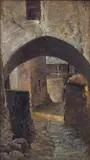 Camillo Merlo, Vicolo con arco, cm.