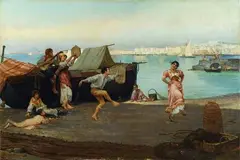 Ballo popolare degli ostricari a Santa Lucia by Pietro Aldi, cm., offered Apr 2019