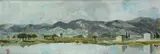 Telemaco Signorini, Paesaggio lacustre, cm.