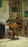 Telemaco Signorini, Venditore ambulante, 1857, cm.