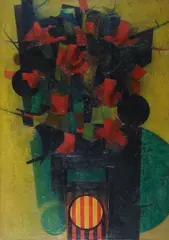 Rose rosse by Rinaldo Burattin, 1977, cm., offered Mar 2019