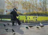 Girolamo De Stefani, Al parco, cm.