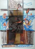 Alfredo Fabbri, Vaso di fiori con finestra, 1969, cm.