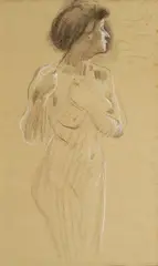 Adolf Hirémy-Hirschl, Nudo di donna, Sul verso: timbro Adolf Hirémy n.