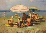 Giorgio Luxardo, Figure in spiaggia, cm.