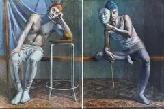 Lotto composto da due opere by Rodolfo Meli, A. Figura seduta, offered Mar 2019