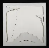 Concetto spaziale - "Teatrino (Bianco)" by Lucio Fontana, 1968, Sul verso: firma e tiratura, offered Feb 2019