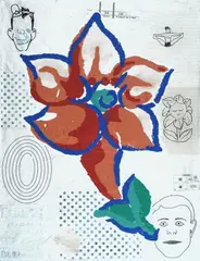 Sample #1 by Donald Baechler, 1997, Sigla e data in basso a sinistra. Sul verso: etichetta Baldwin Gallery, offered Feb 2019