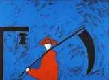 Il falciatore by Tano Festa, 1986, Sul verso: firma e data; etichetta Mosaico Galleria d'Arte Moderna, offered Feb 2019