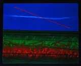Franco Angeli, Paesaggio, Sul verso: firma e titolo; etichetta Blu Art Arte Moderna e Contemporanea con dati dell'opera. Autentica Archivio