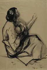 Maternità by Baccio Maria Bacci, 1924, ink on paper, offered Feb 2019