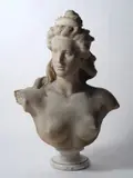Giuseppe Frenguelli, Busto di donna, 1899, Sul verso: "G. Frenguelli