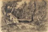 Paesaggio by Pompeo Mariani, Sigla in basso a destra. Sul verso: timbro con firma Studio Pompeo Mariani Bordighera; sul cartone di chiusura:, offered Feb 2019