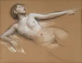 Adolf Hirémy-Hirschl, Nudo di donna disteso