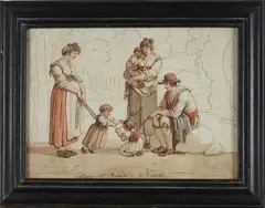 Bartolomeo Pinelli, Costumi di Roma e Tivoli, Iscrizione in basso al centro: "Costumi di Roma e di Tivoli".
