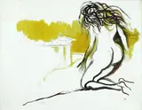 Nudo di donna inginocchiato e rovina di tempio by Renato Guttuso, offered Dec 2018